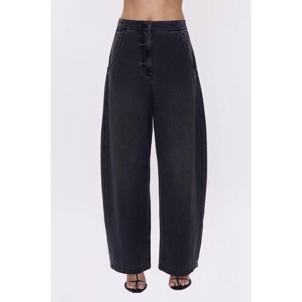 NWT Pistola Lottie High Rise Relaxed Bowed Leg Jeans 27 (meas 28) Barrel $208 - Picture 2 of 16